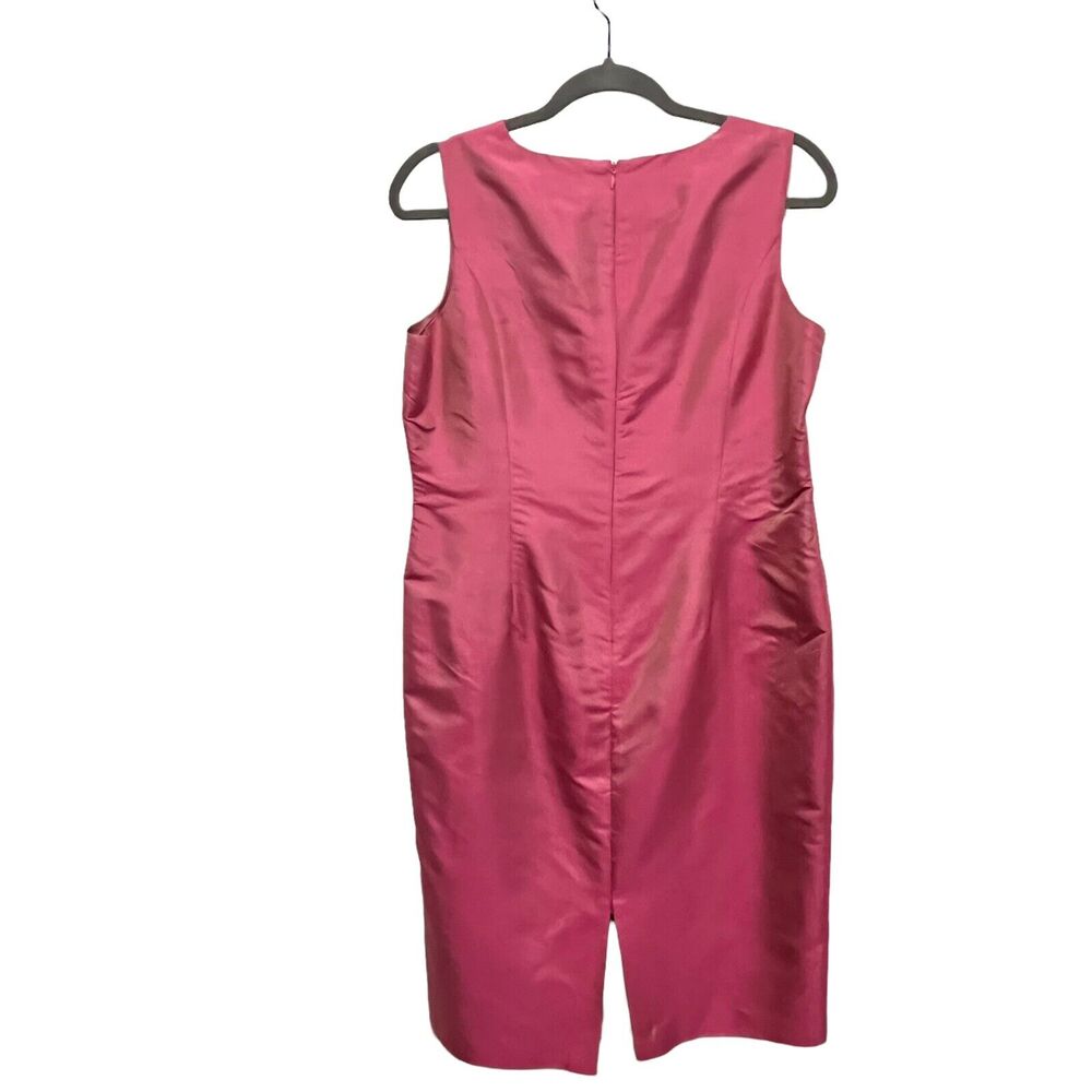 Dress Suit Vintage Womens 90s MILLER SHOR 100% Silk 2-piece Two-Tone Pink Tan 12 - Picture 7 of 16